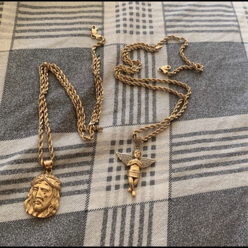 GOLD ROPE CHAINS AND PENDANTS - Picture 2 of 5